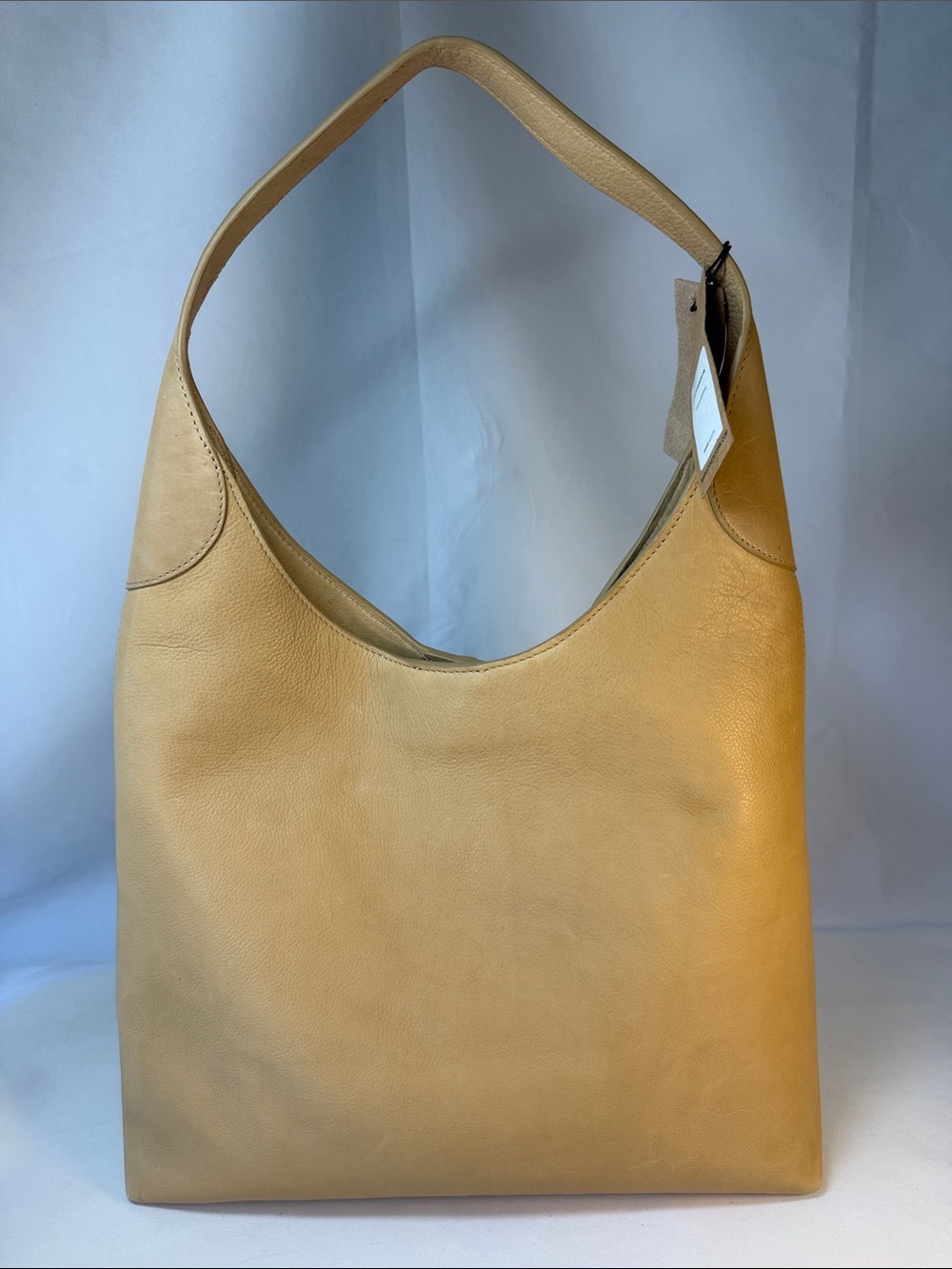 Margot Soft Leather Hobo Bag in Beige